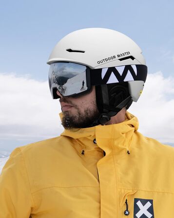 Гірськолижний шолом OutdoorMaster ELK MIPS для сноуборду, чоловіків, жінок і підлітків, перламутрово-білий, розмір L