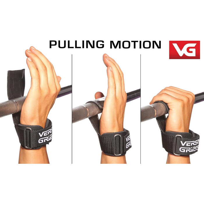 VERSA GRIPPS® PRO Оригінальні тренувальні грипси для силових вправ (США) - Чорні, Розмір M/L (18.1-20.3 см)