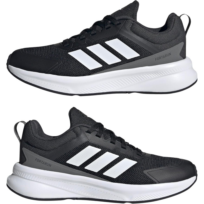 Дитячі кросівки Adidas Fortarun 4.0 для дітей, розмір 36 2/3 EU, чорний, білий, карбон