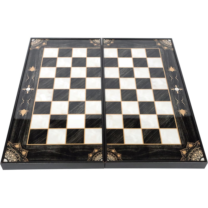 Настільна гра Нарди HBS GAMES Midnight Pearl, 48 см, дерев'яні фішки, для дорослих і друзів