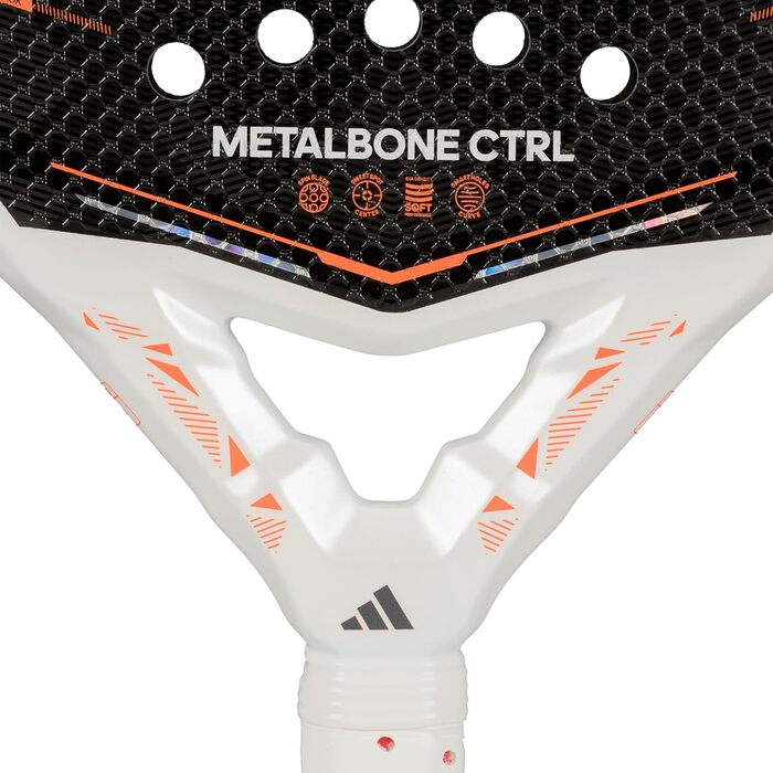 Ракетка для падел Adidas Metalbone Ctrl 2026, 500г, біла - професійна ракетка для контролю