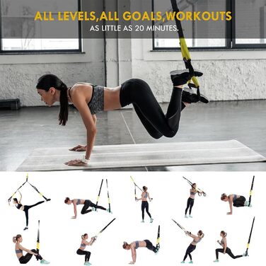 Шкіряний тренажер Schlingentrainer Flintronic для всього тіла, комплект для дому (чорний/зелений)