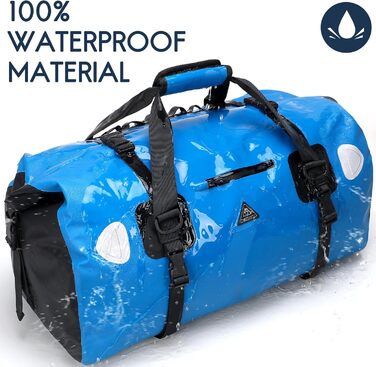 Водонепроникний рюкзак Dry Bag 50L | Сумка-мішок для подорожей, кемпінгу, SUP, каякінгу, блакитний