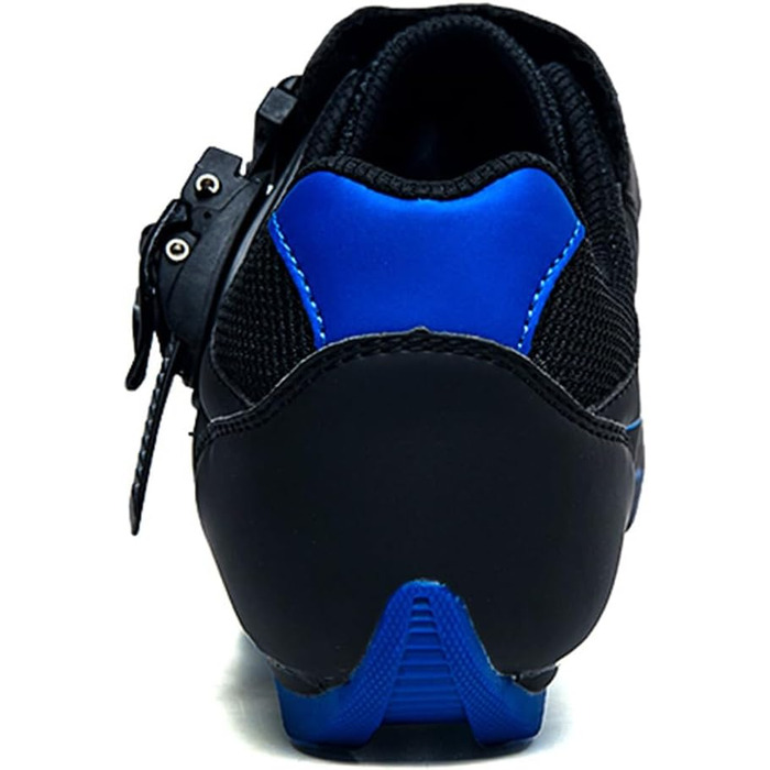 Велосипедні черевики для чоловіків та жінок, для шосе та гірського велосипеда, з гумовою підошвою, дихаючі кросівки, нековзкі велосипедні черевики MTB, 42 EU, блакитні