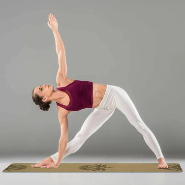 Йога мат Enssy для подорожей, складаний, компактний, 173 x 61 см, 0,4 см, з сумкою, легкий дизайн Pilates (кора-лотос)