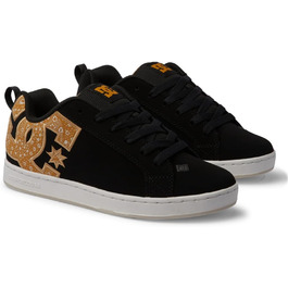 Кросівки DC Court Graffik Low Top Casual Skate Shoe, чорно-білі (40 EU, Black Gold)