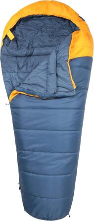 Спальний мішок Mountain Warehouse Summit 250 - 3/4 сезону, ізольований, мумієподібний, 22x40 см у складеному стані. Підходить для осені, кемпінгу та трекінгу. Застібка-блискавка справа, довжина 215 см (Жовтий, XL)