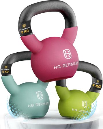 Гантель-гиря з неопрену HQ Germany® | Чавунний литник | 2-32 кг | Стартові набори | Точність ваги ±2,0%