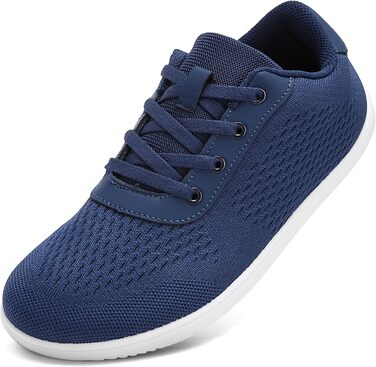 Легкі та зручні кросівки для бігу та тренувань Barfußschuhe: дихаючі, з широкою передньою частиною, антиковзаючі, для чоловіків та жінок (36 EU, Темно-синій)
