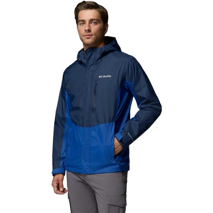 Чоловіча водонепроникна куртка Columbia Pouring Adventure III, темно-синя (Collegiate Navy/Mountain Blue), розмір M