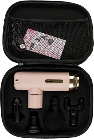 Масажний пістолет для м'язів, 4 режими, 3000 об/хв, USB, 3 насадки, для шиї, плечей, спини, ручний масажер