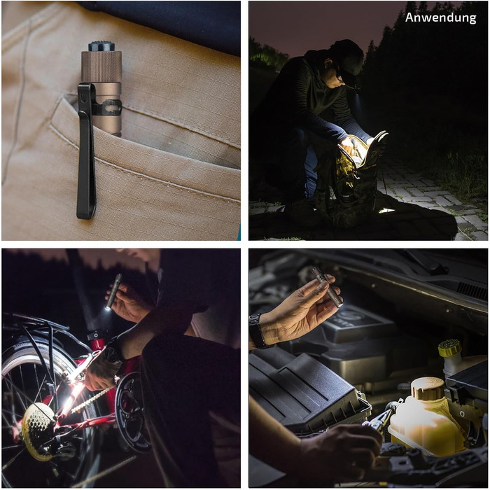 Ліхтарик Olight I3T EOS 180 люмен, міні, водонепроникний IPX8, 16 годин, пісочний колір - для кемпінгу, туризму
