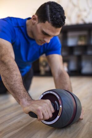 Ролик для преса Perfect Fitness AB Carver Pro, ультраширокий, чорний