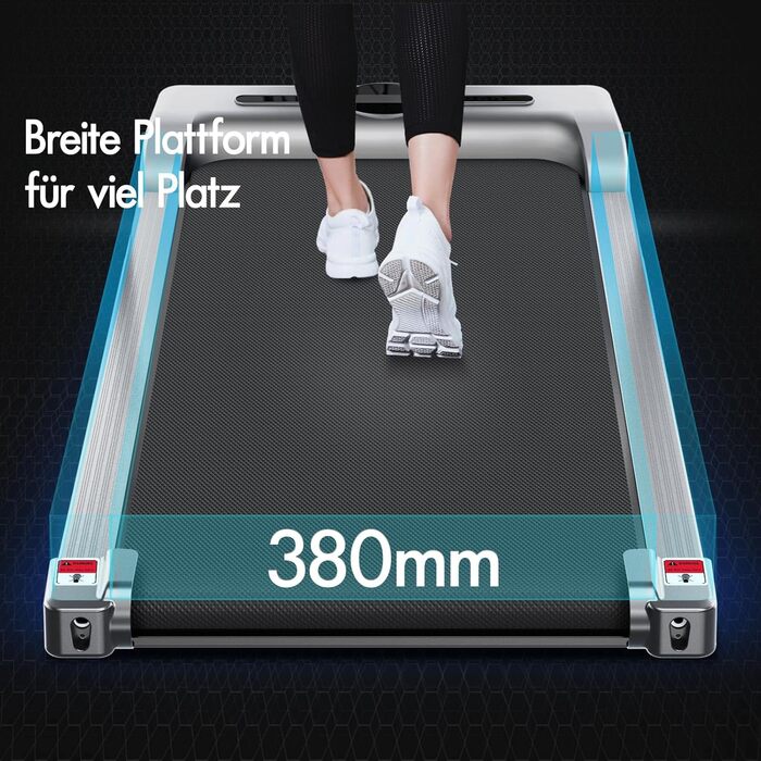 Бігова доріжка BLACK LORD Walking Pad для дому та офісу, 2.2 к.с., швидкість до 9 км/год, LED-дисплей, керування через додаток, срібляста