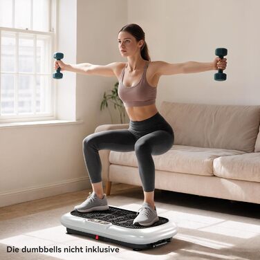 Вібраційна платформа HOMCOM з фітнес-гумками, 99 рівнів вібрації, 120 кг, для домашніх тренувань, LCD-дисплей, 200W, 73 x 40 x 13 см, білий+чорний