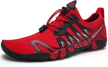 Водні шкарпетки для плавання та дайвінгу WateLves S901: дихаючі, антиковзкі, унісекс (42 EU, червоно-чорні)