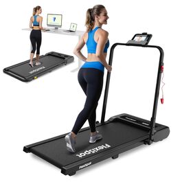 Бігова доріжка FlexiSpot Walking Pad DynamicX PLUS для дому та офісу, чорна. Складана, з пультом, LED дисплеєм, 4-в-1