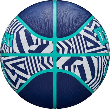 Баскетбольний м’яч Wilson NBA DRV Plus Dazzle Camo для вулиці, розміри 6 і 7