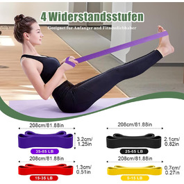 Набір еластичних стрічок для фітнесу та реабілітації, з анкерами, ручками, сумкою та порадами. Ідеально для силових тренувань, йоги та фізіотерапії.