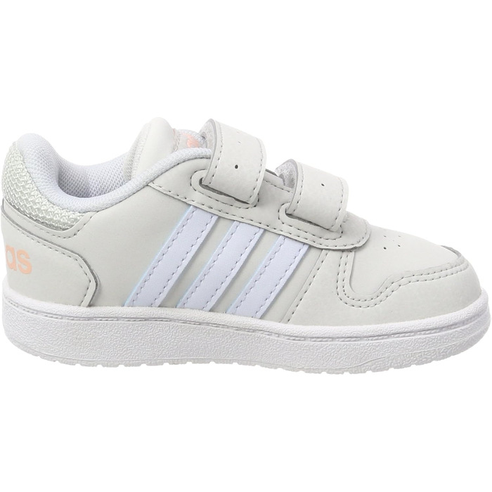 Кросівки баскетбольні adidas Hoops 2.0 CMF C для дітей, сірі та зелені, 27 EU