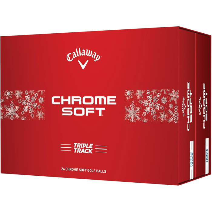 Гольф-кулі Callaway з хромовим покриттям, м'які (Triple Track, упаковка 24 шт, білі)