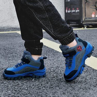 Дитячі кросівки-снейкерси для хлопчиків, теплі зимові кросівки для активного відпочинку, розмір EU 33, блакитні