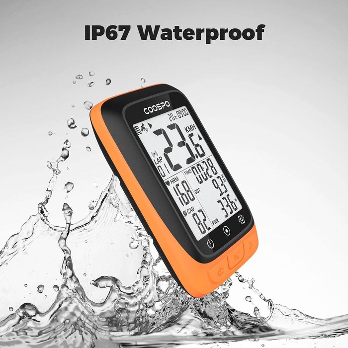 COOSPO BC107 Велокомп'ютер бездротовий, водонепроникний IP67, Bluetooth Ant+, 2,4