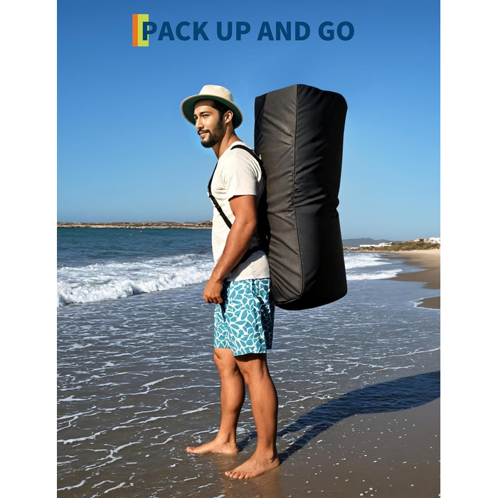 Надувне SUP дошка Stand Up Paddle Board 10.6ft з аксесуарами, антиковзаюче EVA покриття, легка сумка, насос, для підлітків та дорослих (Sunset Chevron)