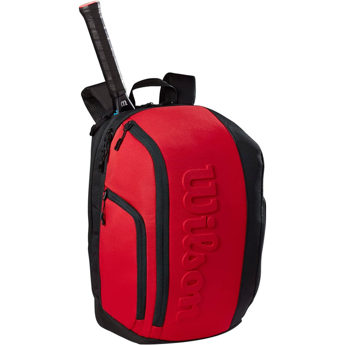 Рюкзак Wilson Super Tour Backpack Clash V2.0 для тенісних ракеток, унісекс, чорний/червоний, універсальний розмір