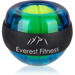 Гіроскопічний тренажер для рук EVEREST FITNESS Gyrotwister Neonblau з LED лічильником або без, для зміцнення кисті, передпліччя та зняття напруги