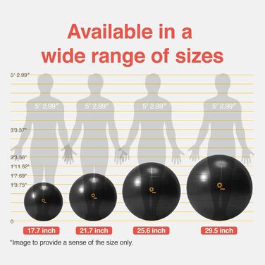 Фітбол Primasole Balance Ball 75 см, чорний - для фітнесу та йоги