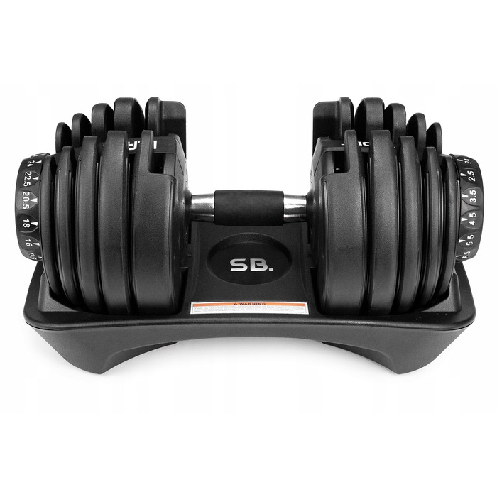 Регульовані гантелі з гумовим покриттям SPORT BLAST 1 x 24 кг