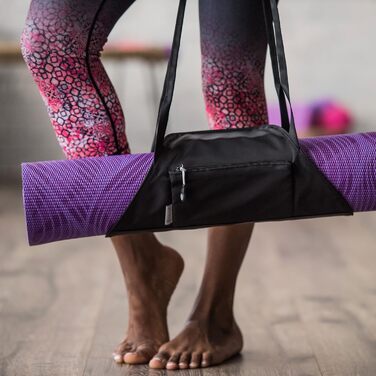 Сумка Gaiam для йога-килимка, зручна для транспортування, сіра з квітковим візерунком