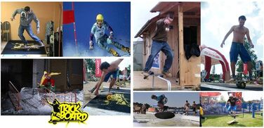 Балансборд Trickboard SET Aloha з роликом і килимком для тренування балансу