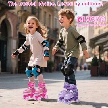 Ролики для дівчаток, 4 розміри, світловідбиваючі, ролики з підсвічуванням, для початківців, подарунок на Новий рік та день народження, S (EU28-31), рожеві