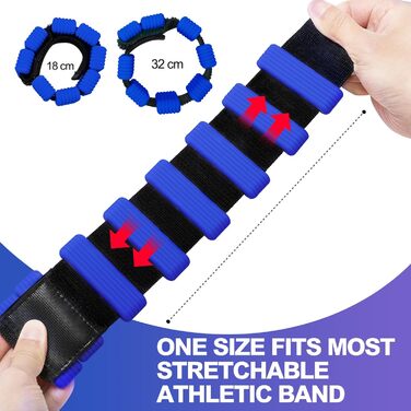 Набір вантажів для ніг та рук (2 шт., по 0,5 кг) - вантажні манжети для фітнесу, йоги, пілатесу, аеробіки, ходьби, плавання (блакитний)