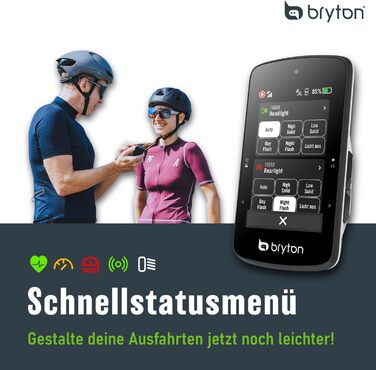 Велокомп'ютер Bryton Rider 750SE з GPS, 2.8'' кольоровий сенсорний екран, офлайн карта ЄС, навігація