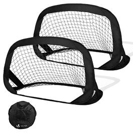 Набір футбо́льних воріт Pop-Up Vounot 2 шт., 120 x 80 x 80 см, з сумкою, для дітей, портативні, розкладні, для саду, вулиці та тренувань