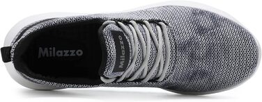 Чоловічі кросівки Milazzo для спорту та бігу – зручні, дихаючі, з антиковзкою підошвою. Ідеальні для повсякденного носіння та тренувань (1230grau, 45 EU)
