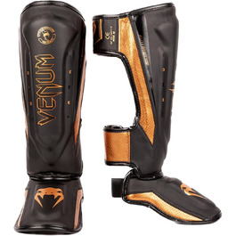 Щитки для гомілок Venum Elite Evo XL чорні/бронзові, для єдиноборств