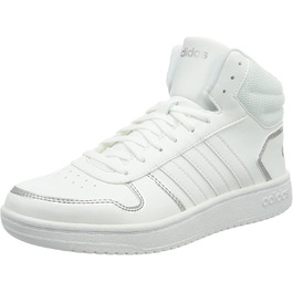 Жіночі баскетбольні кросівки Adidas Hoops 2.0 Mid, 44 EU, білий/сріблястий
