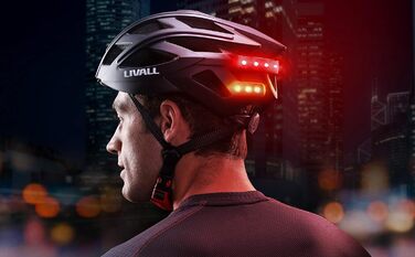 Розумний велосипедний шолом Livall BH60SE PLUS Bluetooth з бездротовим пультом, чорний