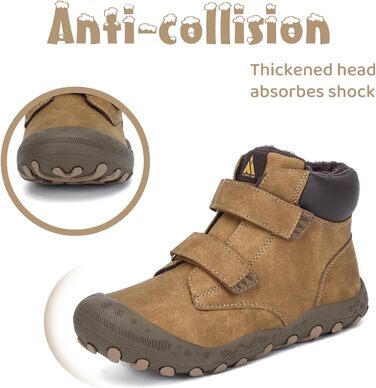 Дитячі зимові черевики Mishansha: теплі, з підкладкою, для дівчаток та хлопчиків, розмір 24-38, темно-коричневі