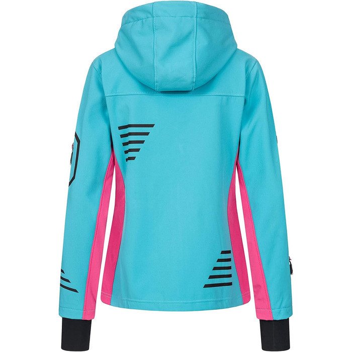 Жіноча куртка-вітровка Rock Creek Softshell D-402, розмір 4XL, бірюзово-рожева