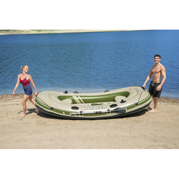 Надувний човен Bestway Hydro-Force Voyager 500 для 3 осіб, 348×141×48 см, комплект