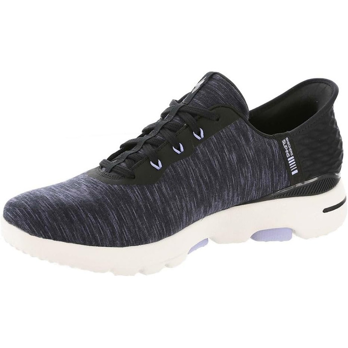 Жіночі гольф-кросівки Skechers Go Walk 5 Relaxed Fit, чорно-лавандові (41 EU)
