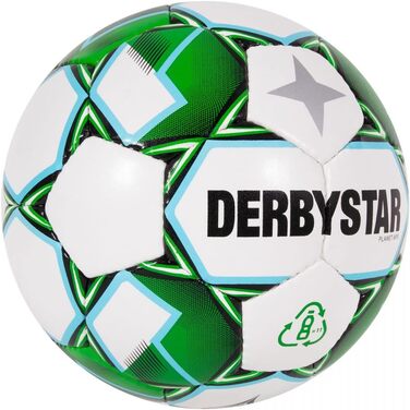 Футбольний м'яч DERBYSTAR Planet APS v21, біло-зелено-чорний, розмір 5