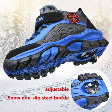 Дитячі кросівки-снейкерси для хлопчиків, теплі зимові кросівки для активного відпочинку, розмір EU 33, блакитні