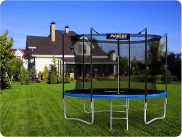 Трамплін Neo-Sport Outdoor для дітей з сіткою та сходами (252 см) - безпечний та довговічний