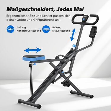 MERACH 2-в-1 тренажер для присідань та тяги, складаний, для тренування сідниць, ніг та корпусу, 10 хв збірки, max 160 кг (сірий, R07 Pro)